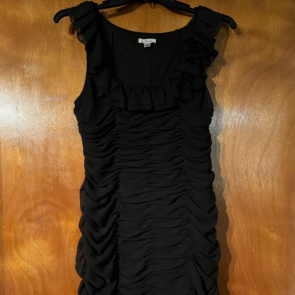 Special occasion black dress.